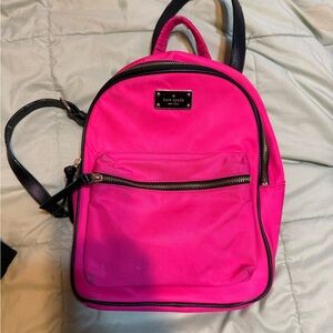 Kate Spade Wilson road Bradley small hot pink nylon backpack (READ DESCRIPTION)